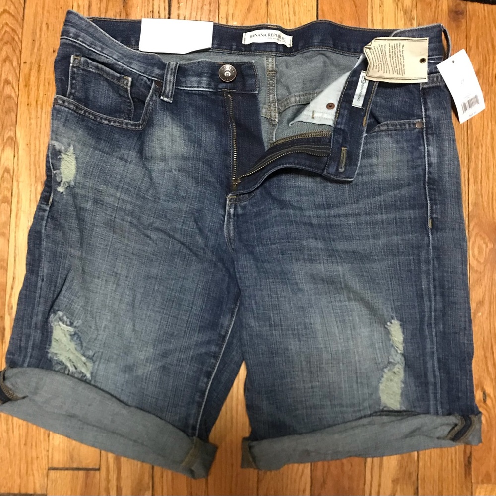 Banana republic boyfriend denim shorts